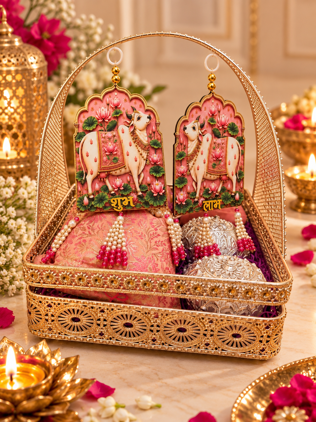 German Silver Thali Set